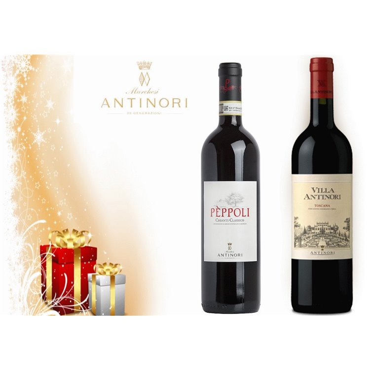 CONFEZIONE REGALO: 1 BOTTIGLIA Villa Antinori Marchesi Antinori - 1 Bottiglia Chianti Classico Peppoli Marchesi Antinori CONFEZIONE REGALO: 1 BOTTIGLIA Villa Antinori Marchesi Antinori - 1 Bottiglia Chianti Classico Peppoli Marchesi Antinori