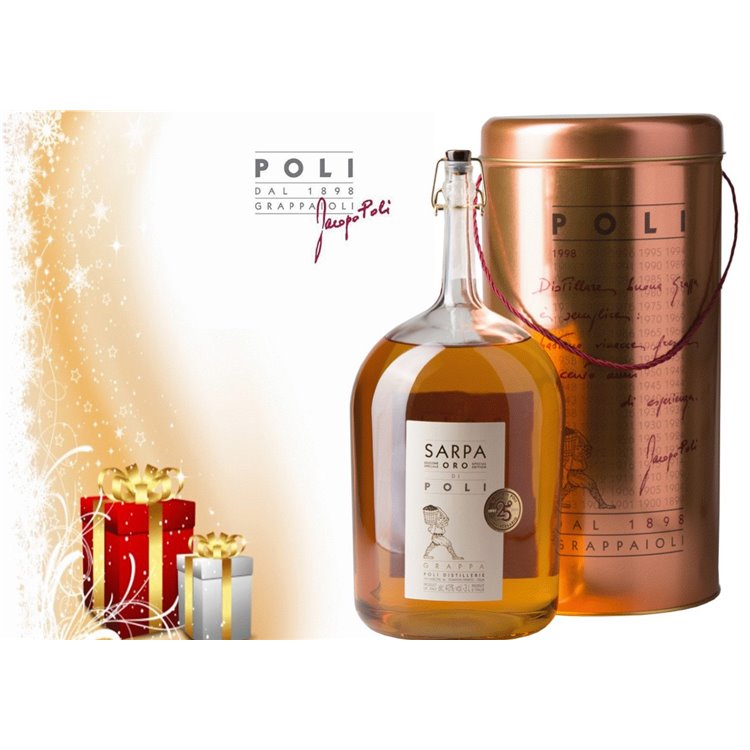 GESCHENKBOX: Grappa Sarpa Barrique di Poli 40° Distilleria Jacopo Poli Big Mama GESCHENKBOX: Grappa Sarpa Barrique di Poli 40° Distilleria Jacopo Poli Big Mama