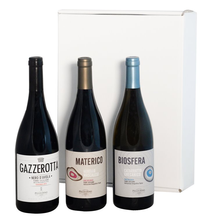 Confezione Regalo - La Sicilia e i vini Biologici di Pellegrino Confezione Regalo - La Sicilia e i vini Biologici di Pellegrino