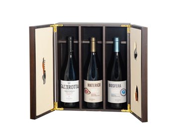 Confezione Regalo -Elegante cofanetto in legno con preziosi accessori da Sommelier - La Sicilia e i vini Biologici di Pellegrino