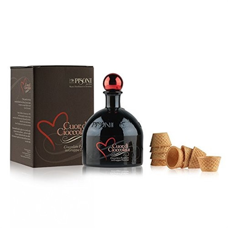 Liquore Cuor di Cioccolata con Cialdine - Pisoni Liquore Cuor di Cioccolata con Cialdine - Pisoni