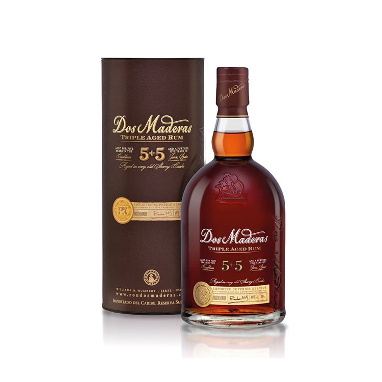 RON DOS MADERAS P.X. 5+5 AÑOS - 1 bottiglia da 0,70l. - WILLIAMS & HUMBERT - m RON DOS MADERAS P.X. 5+5 AÑOS - 1 bottiglia da 0,70l. - WILLIAMS & HUMBERT - m