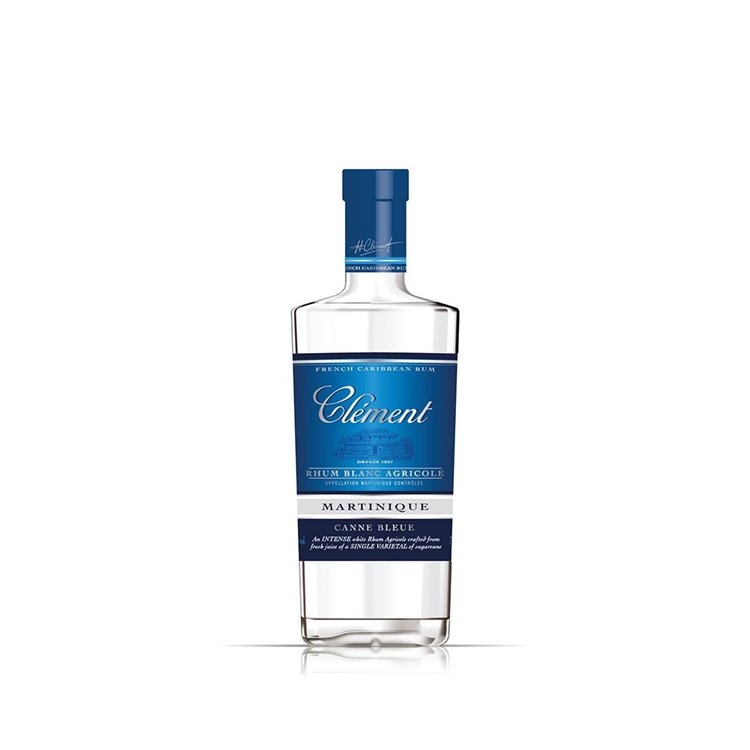RHUM BLANC AGRICOLE “CANNE BLEUE” - 1 bottiglia da 0,70l. - CLÉMENT - mg RHUM BLANC AGRICOLE “CANNE BLEUE” - 1 bottiglia da 0,70l. - CLÉMENT - mg