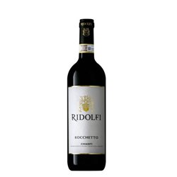 Confezione da 6 Bottiglie Vino Rosso Chianti Docg ROCCHETTO Cantina Ridolfi -cz