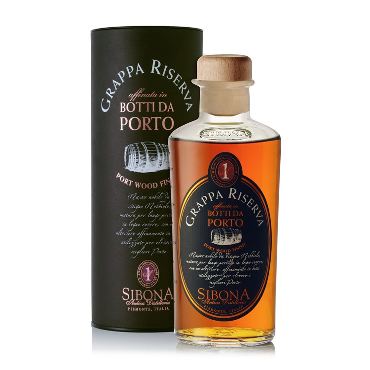 Grappa Riserva aged in port casks - Distilleria Sibona 0.5 l. Grappa Riserva aged in port casks - Distilleria Sibona 0.5 l.
