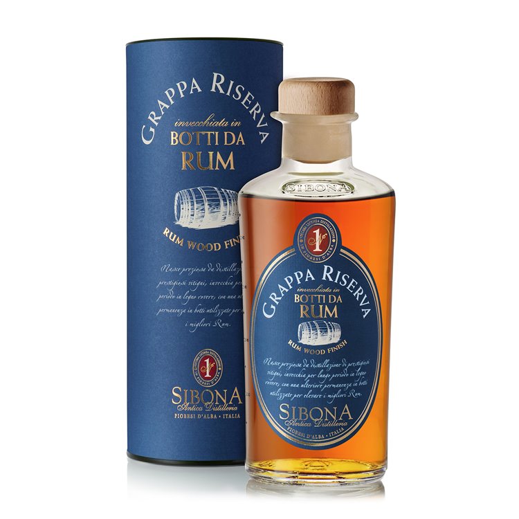 Grappa Riserva invecchiata in botti da Rum - Distilleria Sibona 0,5 l. Grappa Riserva invecchiata in botti da Rum - Distilleria Sibona 0,5 l.