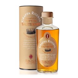 Grappa Riserva in Fässern aus Sauternes gereift - Distilleria Sibona 0,5 l.