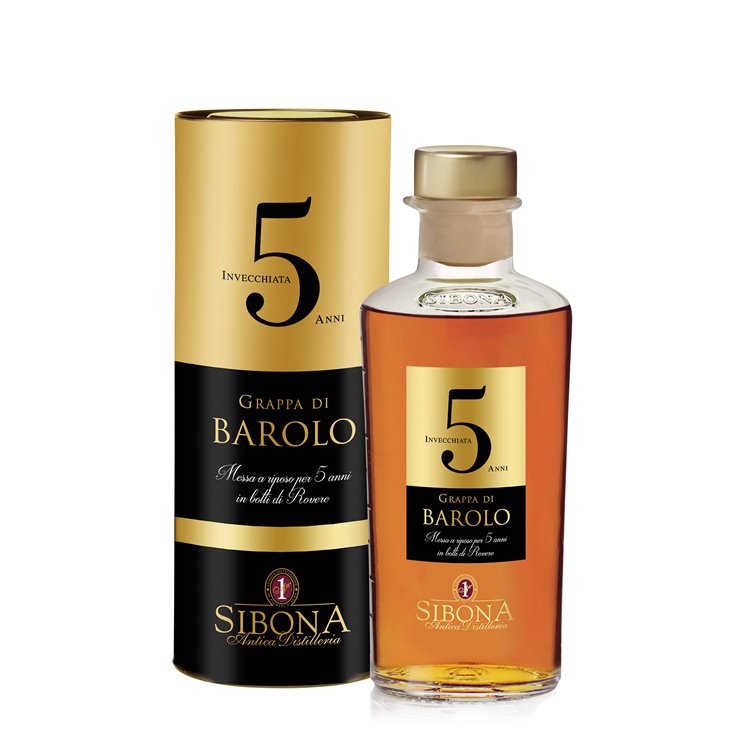 Grappa Barolo invecchiata 5 anni  - Distilleria Sibona 0,5 l.