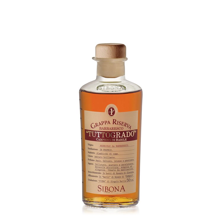 Grappa Invecchiata Tuttogrado di Barbaresco- Distilleria Sibona 0,5 l. Grappa Invecchiata Tuttogrado di Barbaresco- Distilleria Sibona 0,5 l.