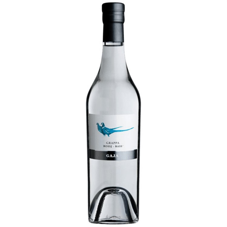 Grappa di Chardonnay Rossj Bass 42 ° - Gaja 0,500 L. Grappa di Chardonnay Rossj Bass 42 ° - Gaja 0,500 L.