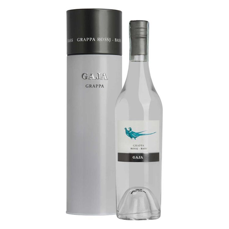 Grappa di Chardonnay Rossj Bass - Gaja 0,500 L. mit eleganter Geschenkbox Grappa di Chardonnay Rossj Bass - Gaja 0,500 L. mit eleganter Geschenkbox