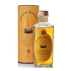 Distilleria Sibona - Box in Table Package (2 Bt. x50cl) : Grappa Barolo 5 years and Grappa Whiskey with 4 glasses
