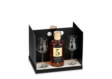 Distilleria Sibona - Box Package (2 Bt. x50cl) : Grappa NEBBIOLO + Grappa BARBERA with 4 glasses