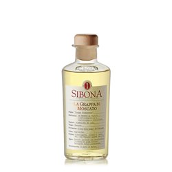 Distilleria Sibona - Gift Set Galleria Sibona 1 bt. 50 cl. Grappa Moscato with 2 Glasses