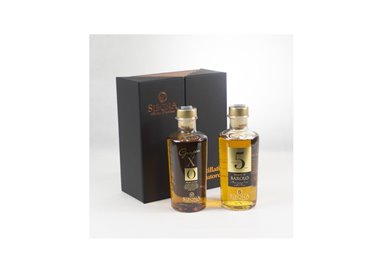 Distilleria Sibona - Confezione Regalo Esposizione Sibona Grappa Xo E Grappa Riserva Barolo Invecchiata 5 Anni (2x 50cl)