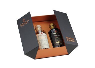 Distilleria Sibona - Sibona Grappa di Barbera + Amaro Sibona box set (2x 0,5 l.)