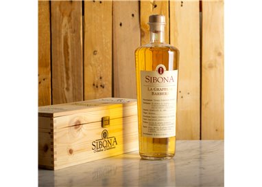 Distilleria Sibona - Confezione regalo Grappa di Barbera MAGNUM con astuccio in legno 1,5 lt