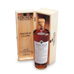 Distilleria Sibona - Gift box Grappa di Barolo MAGNUM with wooden case 1,5 lt