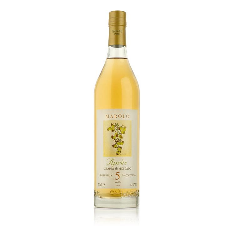 Grappa di Moscato Après affinata 5 anni - Distilleria Santa Teresa Fratelli Marolo 0,70 l. Grappa di Moscato Après affinata 5 anni - Distilleria Santa Teresa Fratelli Marolo 0,70 l.