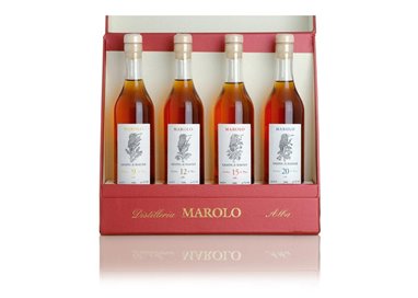 Marolo Grappa di Barolo  For Four  -  Distilleria Santa Teresa  Fratelli Marolo  4 x 0,20 l.