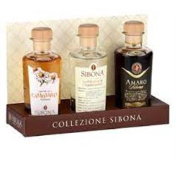 Distilleria Sibona - 3 Grappe, Chardonnay, Amaro, Camomilla  Formato MINI 20 cl. (In elegante astuccio da 3)
