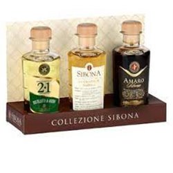 Distilleria Sibona - 2.1 Distillato di Birra, Amaro, Grappa di Barolo  Formato MINI 20 cl. (In elegante astuccio da 3)