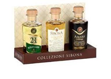 Distilleria Sibona - 2.1 Distillato di Birra, Amaro, Grappa di Barolo  Formato MINI 20 cl. (In elegante astuccio da 3)