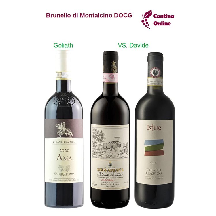Davide VS. Goliath - Chianti DOCG - 3 x 0,75 L. Davide VS. Goliath - Chianti DOCG - 3 x 0,75 L.