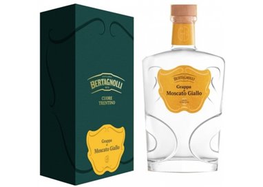 Bertagnolli - Grappa Moscato Giallo Trentino Bianca (42% Vol. - 0.70 Lt) in astuccio