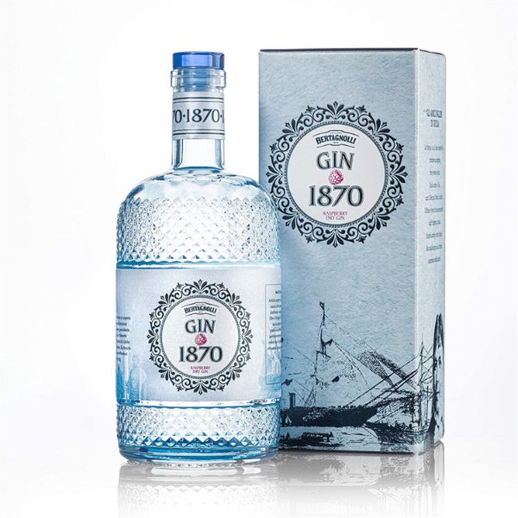Bertagnolli - Gin1870 Raspberry Dry Gin (40% Vol. - 0.70 Lt) in a case Bertagnolli - Gin1870 Raspberry Dry Gin (40% Vol. - 0.70 Lt) in a case