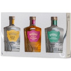 Bertagnolli - Schachtel mit 3 Grappas - Tero Bia, Gewü Bia, Mosc Bia (42% Vol.- 0.20 Lt)