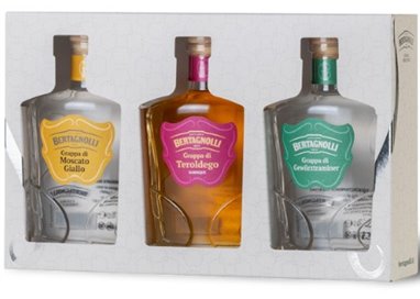Bertagnolli - Box Set 3 Grappas - Tero Bia, Gewü Bia, Mosc Bia (42% Vol.- 0.20 Lt)