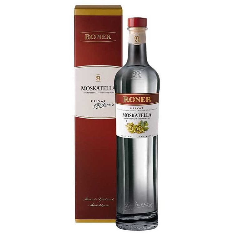 Roner - Moskatella Privat Acquavite di uva moscato - 0,5 l. Roner - Moskatella Privat Acquavite di uva moscato - 0,5 l.