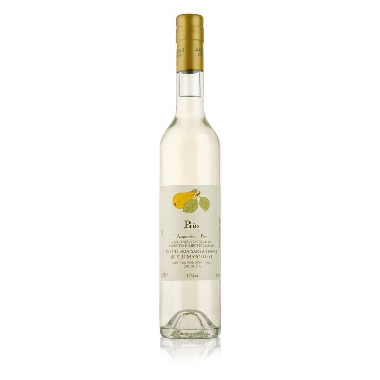 Birnenschnaps "Prûs - Distilleria Santa Teresa Fratelli Marolo 0,50 l. Birnenschnaps "Prûs - Distilleria Santa Teresa Fratelli Marolo 0,50 l.