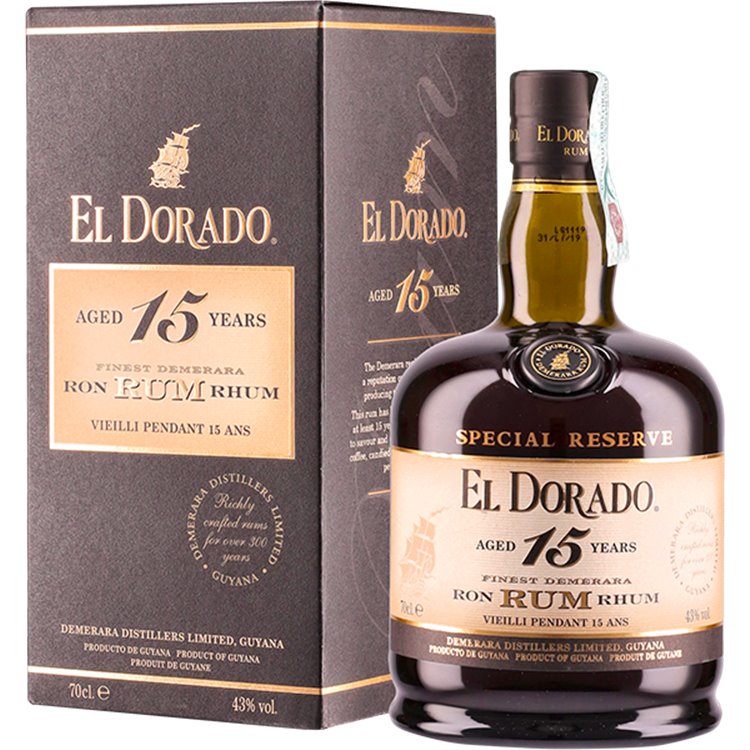Rum EL DORADO 15 YO (70cl 43%) - crb Rum EL DORADO 15 YO (70cl 43%) - crb