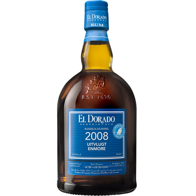 Rum EL Dorado Blue Uitvlgt - Enmore 2008 (70cl 47.4%) - crb Rum EL Dorado Blue Uitvlgt - Enmore 2008 (70cl 47.4%) - crb