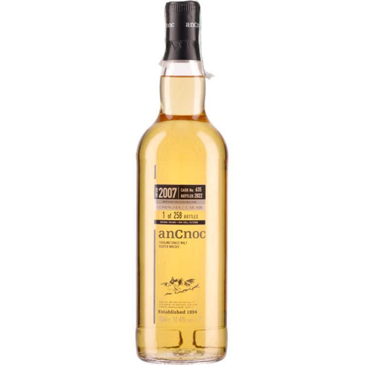 Whiskey Ancnoc Vintage 2007 635 Bourbon Seleted BY CDC (70cl 51.4%) - crb Whiskey Ancnoc Vintage 2007 635 Bourbon Seleted BY CDC (70cl 51.4%) - crb