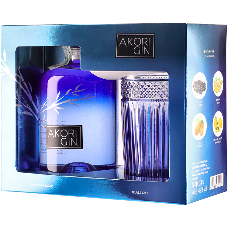 Gin Akori Glass Pack (70cl 42%) - crb Gin Akori Glass Pack (70cl 42%) - crb