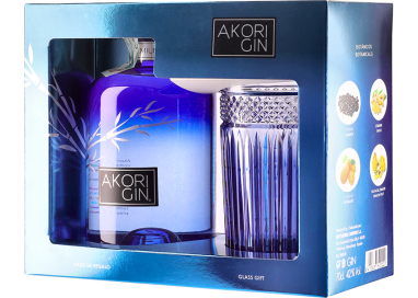 Gin Akori Glass Pack (70cl  42%) - crb
