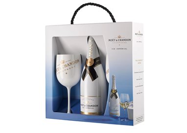 MOET & CHANDON Champagne ICE Imperial Coffret 1 bott +2 Flutes Cl.75
