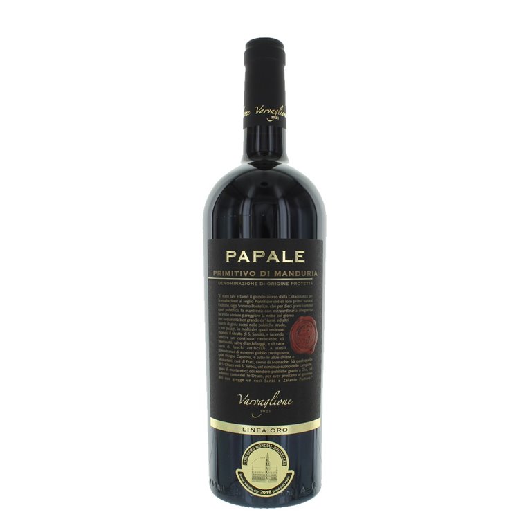 VARVAGLIONE Primitivo Di Manduria Dop PAPALE ORO 2019 cl.75 VARVAGLIONE Primitivo Di Manduria Dop PAPALE ORO 2019 cl.75