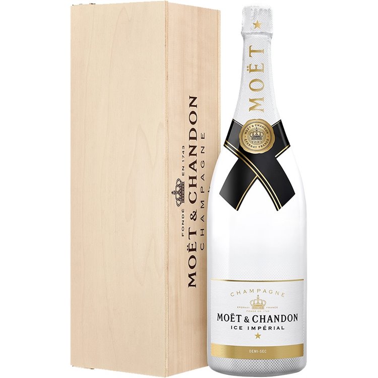 Moet & Chandon Champagne ICE Imperial Jeroboam Cassa Legno cl.300 Moet & Chandon Champagne ICE Imperial Jeroboam Cassa Legno cl.300