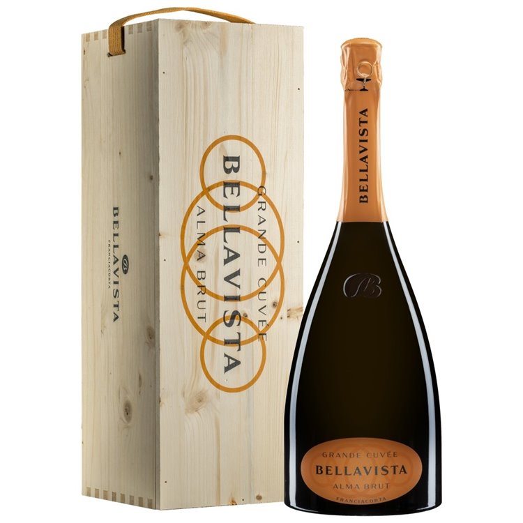BELLAVISTA Franciacorta Alma Gran Cuvée Magnum Cassa legno LT 150 BELLAVISTA Franciacorta Alma Gran Cuvée Magnum Cassa legno LT 150