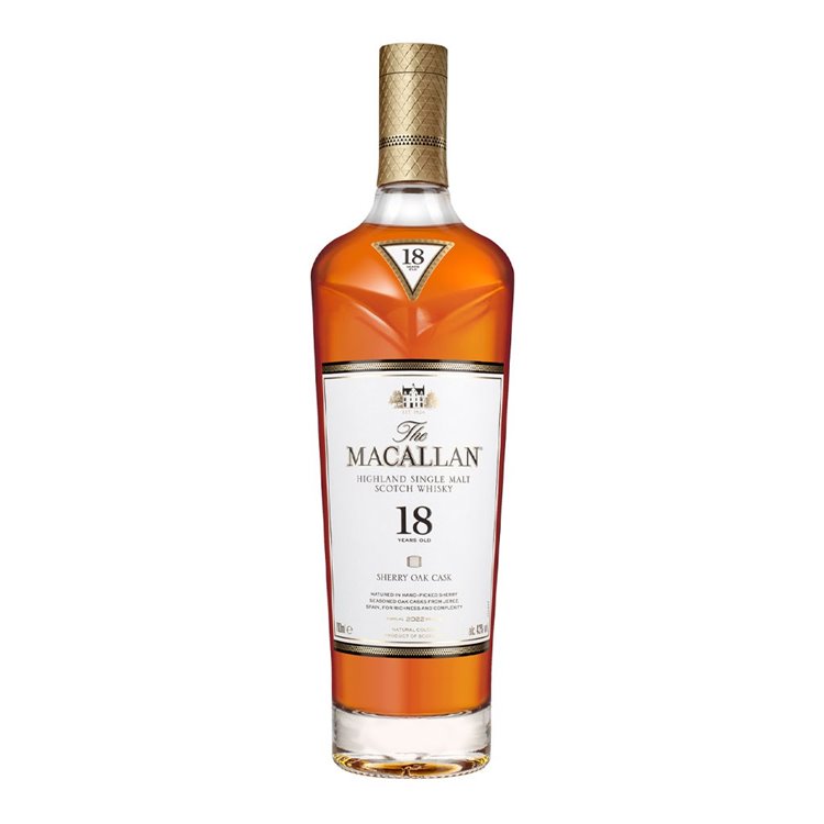 THE MACALLAN Scotch Whisky SHERRY OAK 18 YO Cl 70 43% 2022 THE MACALLAN Scotch Whisky SHERRY OAK 18 YO Cl 70 43% 2022