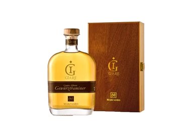 MARZADRO Grappa GIARE Ris. GEWURZTRAMINER Cassetta Legno 41° cl 70
