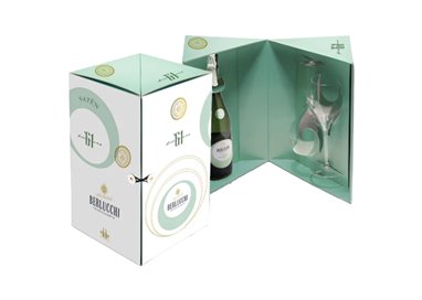 BERLUCCHI Confezione SCRIGNO ‘61 Saten/2 Flute Franciacorta docg