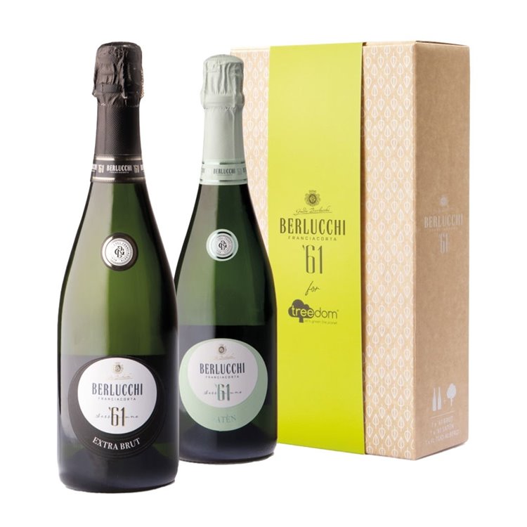 BERLUCCHI Confezione TREEDOM ‘61 Saten+Extra Brut CARD Adotta Albero BERLUCCHI Confezione TREEDOM ‘61 Saten+Extra Brut CARD Adotta Albero
