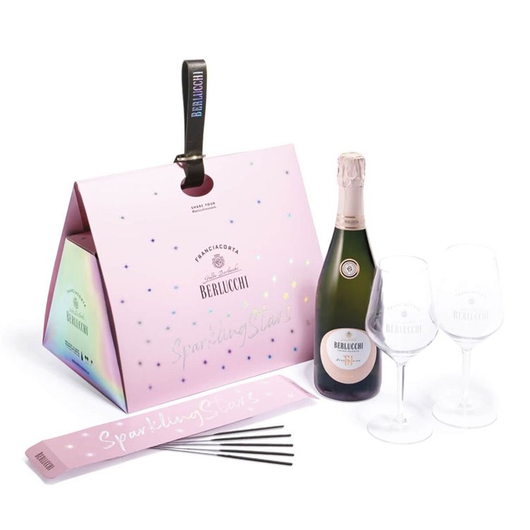 BERLUCCHI Sparkling STARS 61 Rose/2 Flute in Tritan/1 Scintille L. BERLUCCHI Sparkling STARS 61 Rose/2 Flute in Tritan/1 Scintille L.