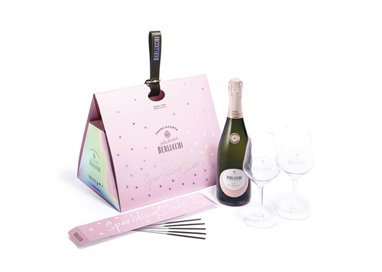 BERLUCCHI Sparkling STARS 61 Rose/2 Flute in Tritan/1 Scintille L.