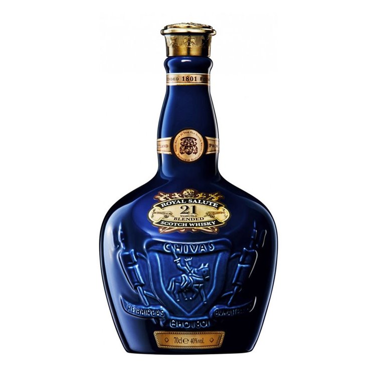 Chivas Royal Salute 21 anni ceramica blu Cl 70 40° Chivas Royal Salute 21 anni ceramica blu Cl 70 40°